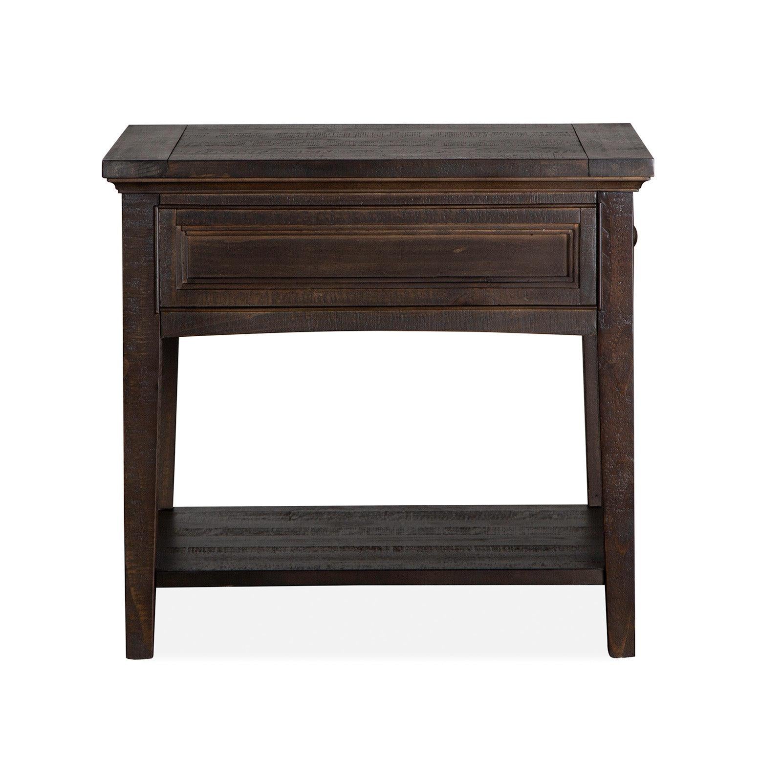 Magnussen Home Westley Falls Graphite Rectangular End Table