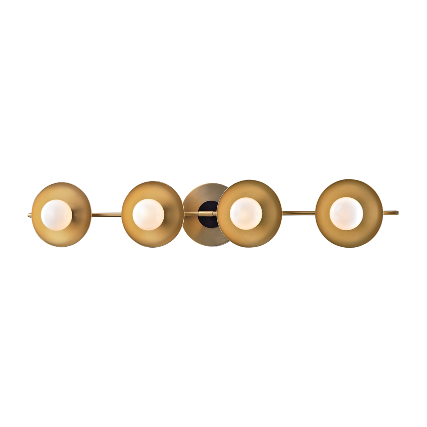Hudson Valley Lighting Julien 4 Light 26.75 inch Aged Brass Bath and Vanity Wall Light
