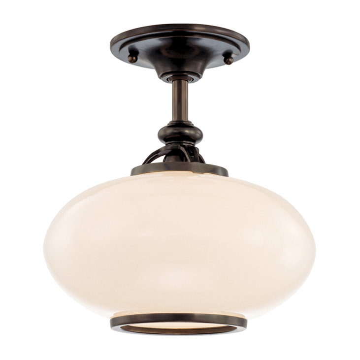 Hudson Valley Lighting Canton 1 Light 12 inch Old Bronze Semi Flush Ceiling Light