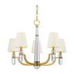 Hudson Valley Lighting Dayton 5 Light 25 inch Aged Brass Chandelier Ceiling Light