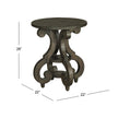 Magnussen Home Bellamy Peppercorn Round Accent End Table