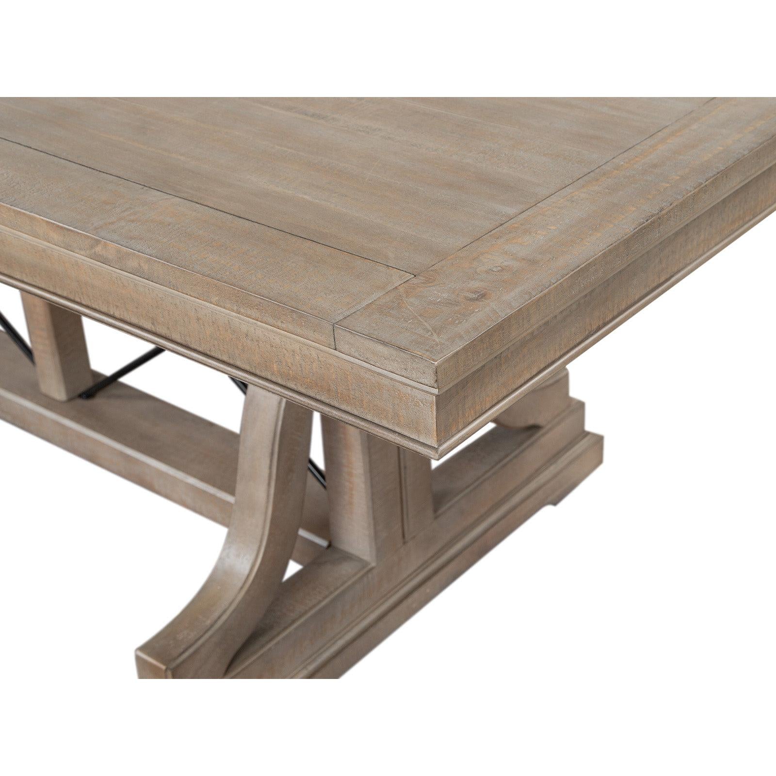 Magnussen Home Paxton Place Dovetail Grey Extendable Trestle Dining Table