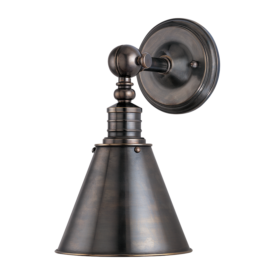 Hudson Valley Lighting Darien 1 Light 8 inch Distressed Bronze Wall Sconce Wall Light
