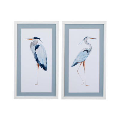 Bassett Mirror Heron Framed Print - Set of 2