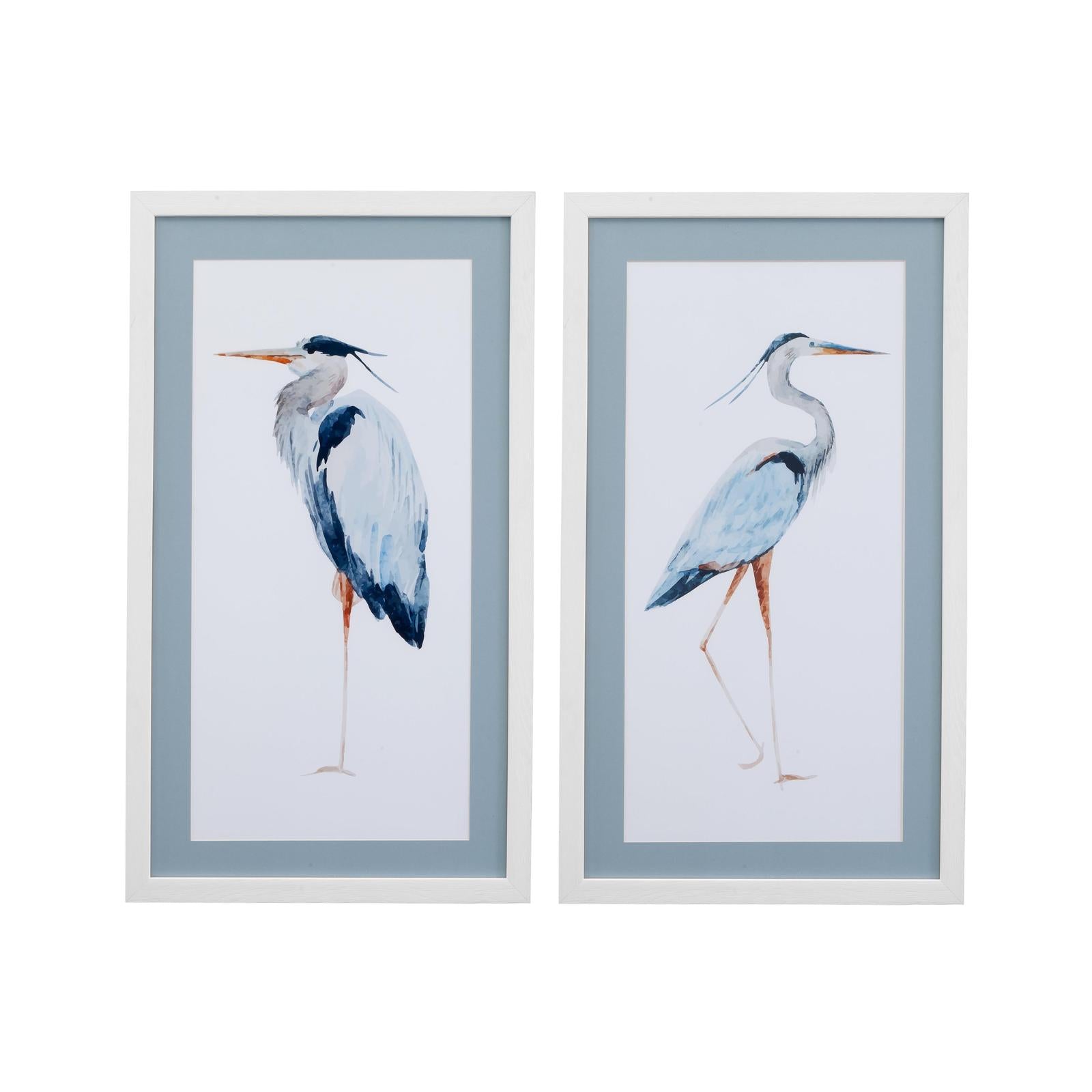 Bassett Mirror Heron Framed Print - Set of 2