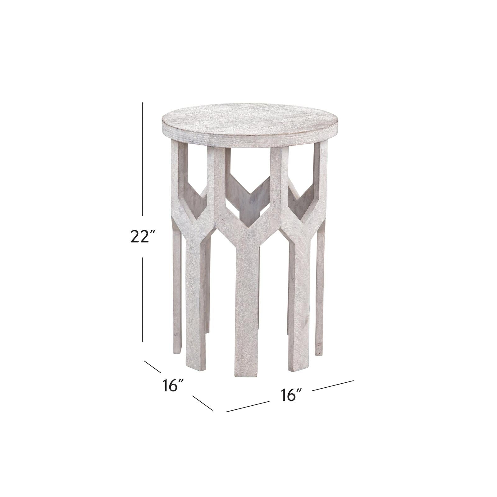 BMC Lloyd White Accent Table
