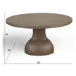 Magnussen Home Bosley Lt. Brown Porpoise Round Cocktail Table