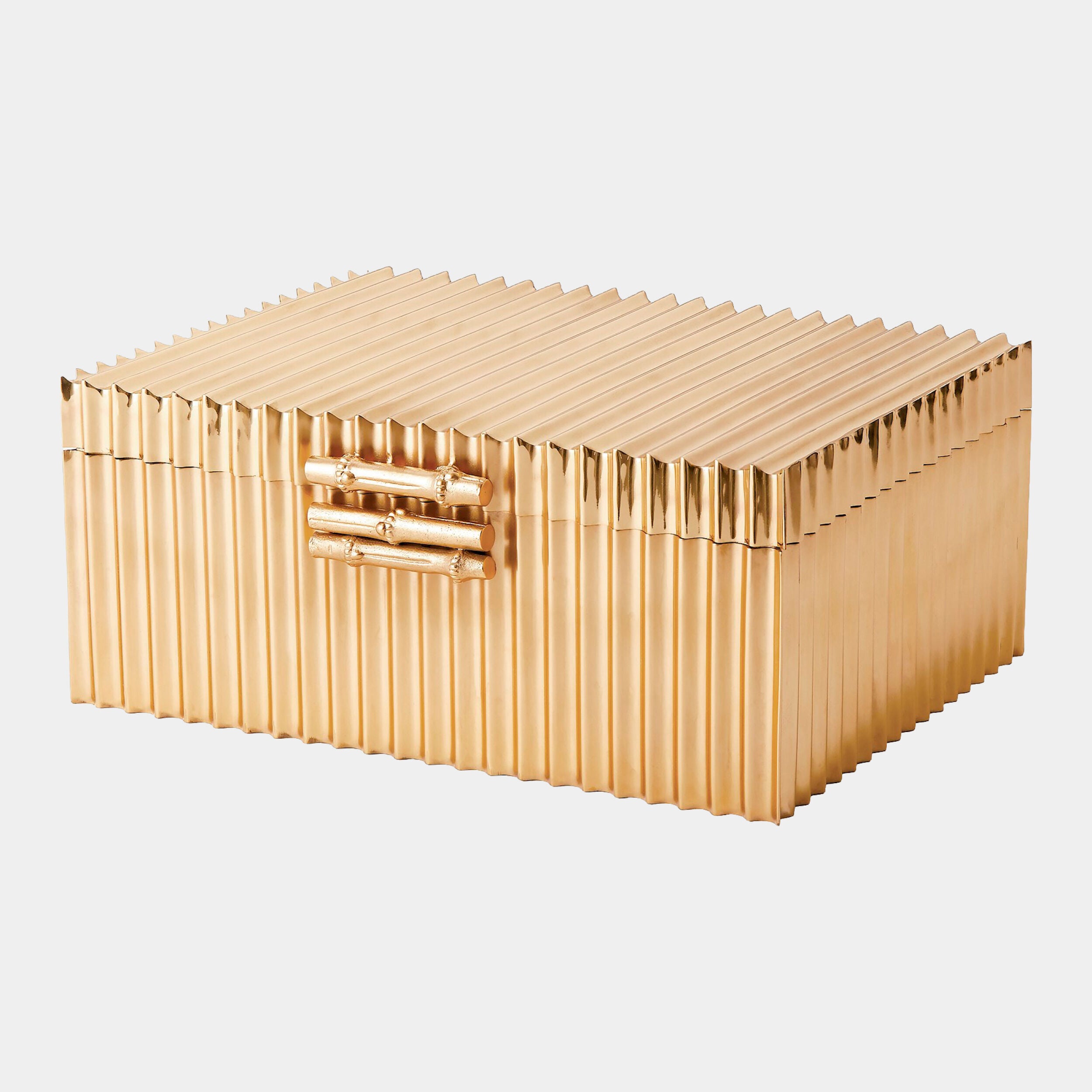 Global Views Corrugated Bamboo Box