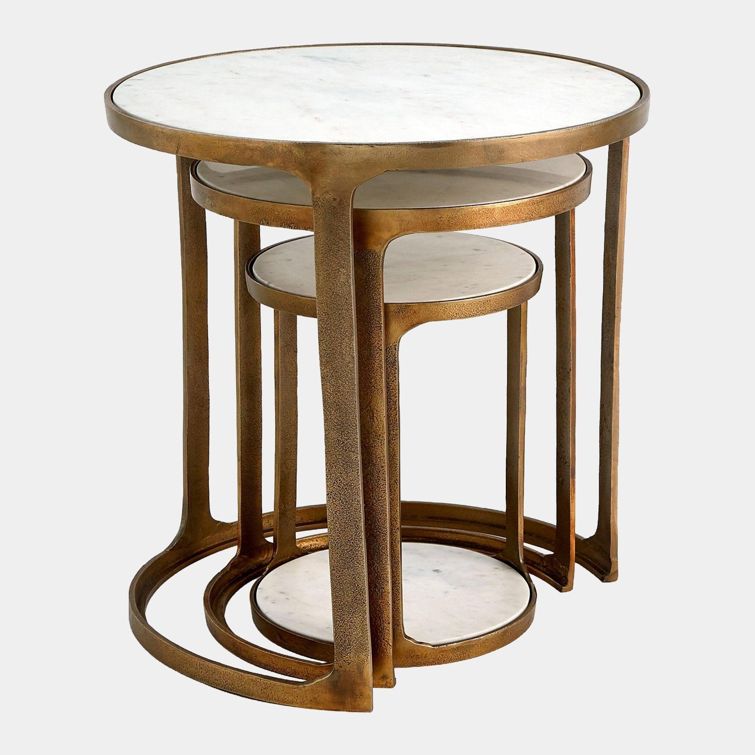 Global Views Bronte Marble Top Nesting Tables Set