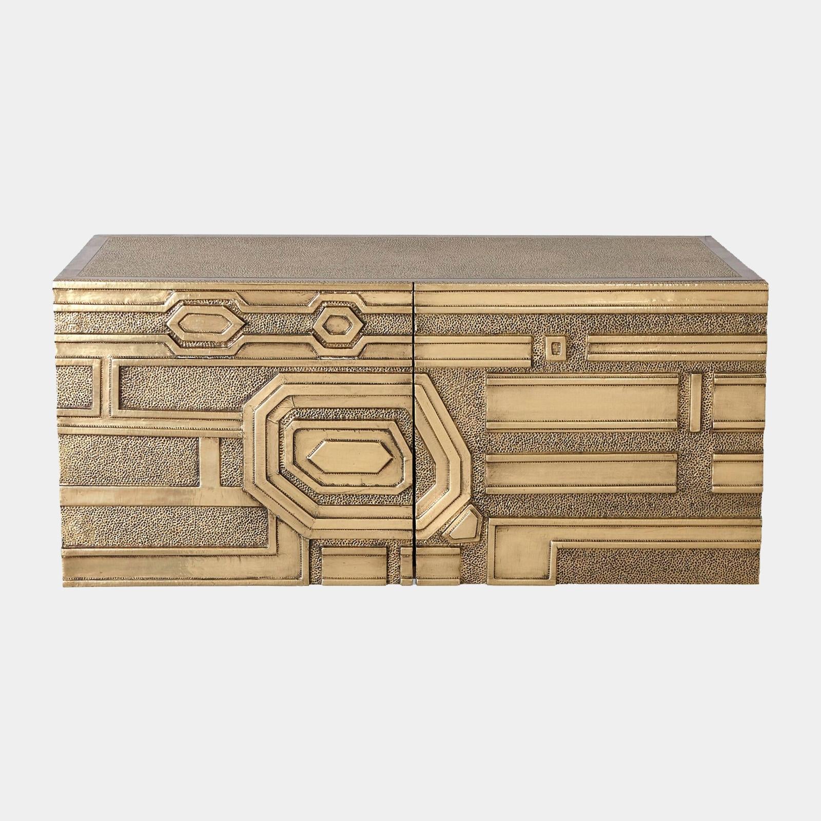 Global Views Abstract Block Two Door Cabinet