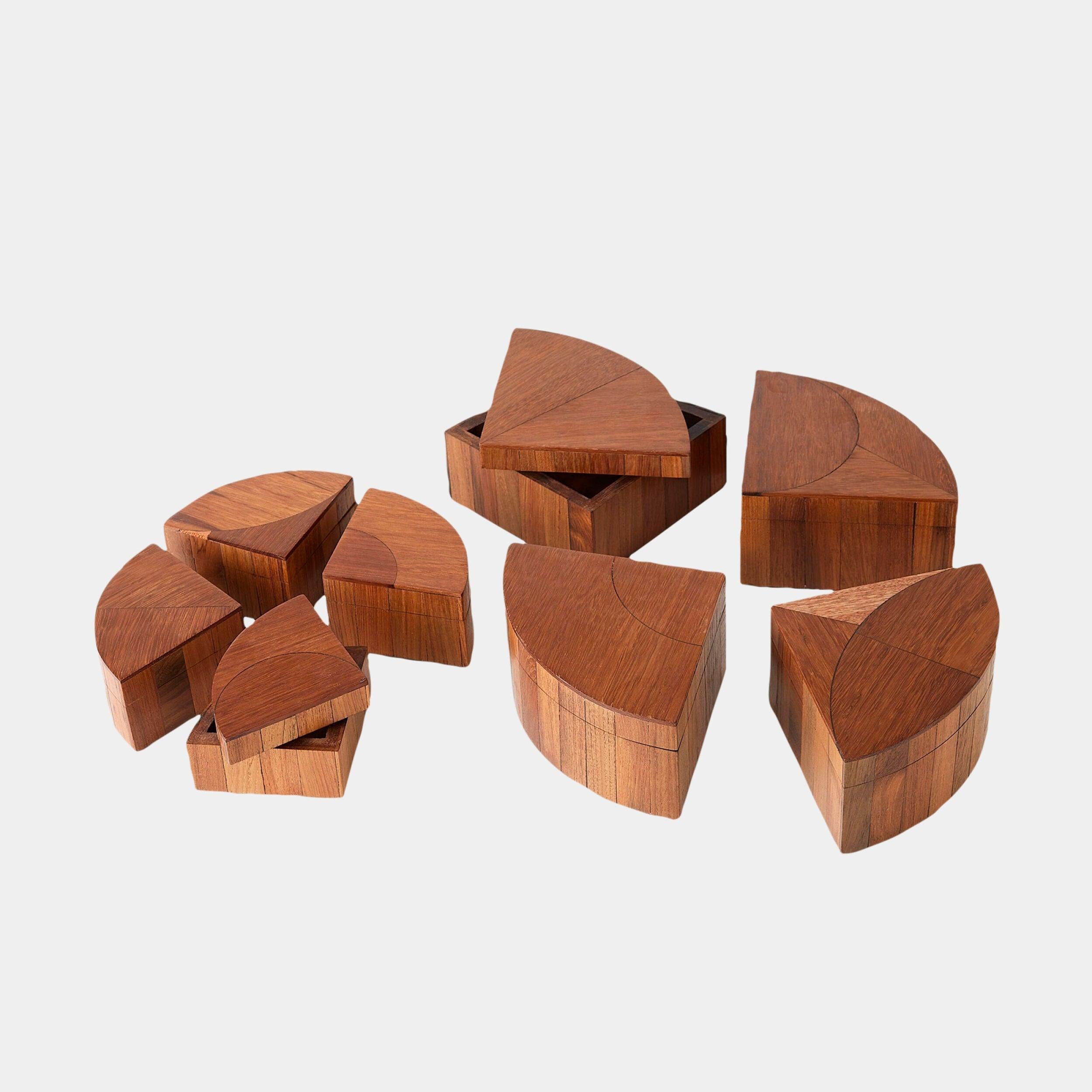 Global Views Willamette Quartered Wood Box Set Clearance