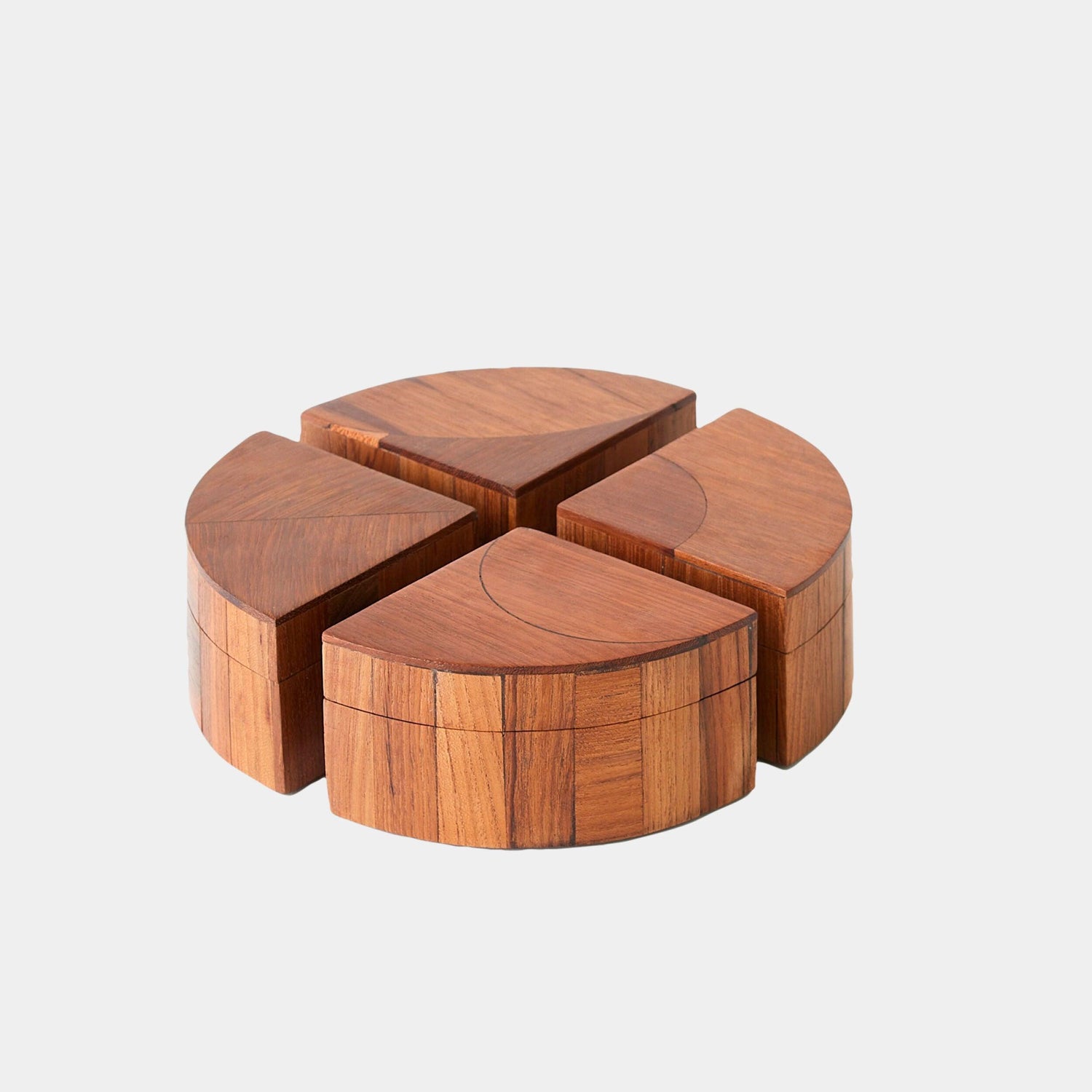 Global Views Willamette Quartered Wood Box Set Clearance