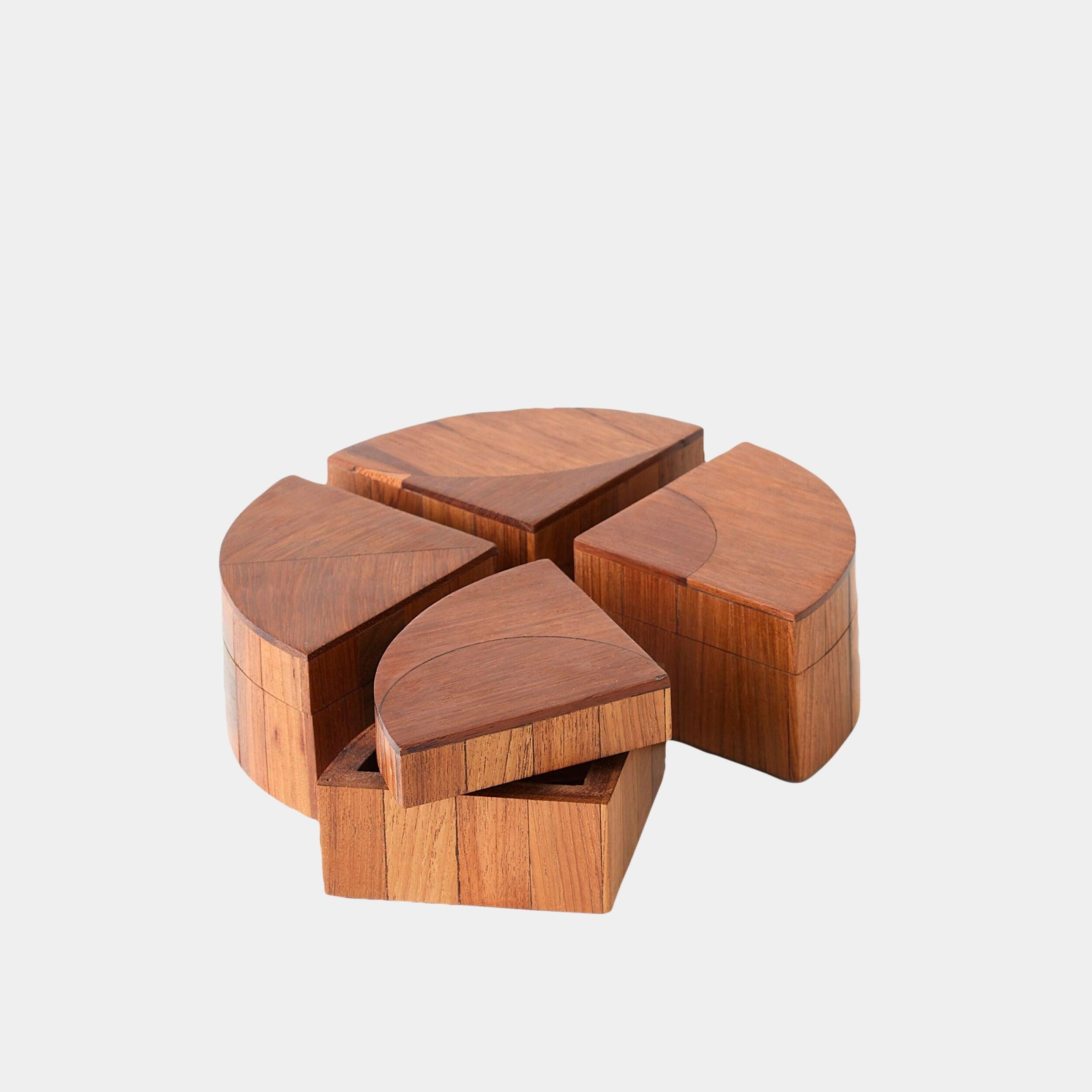 Global Views Willamette Quartered Wood Box Set Clearance