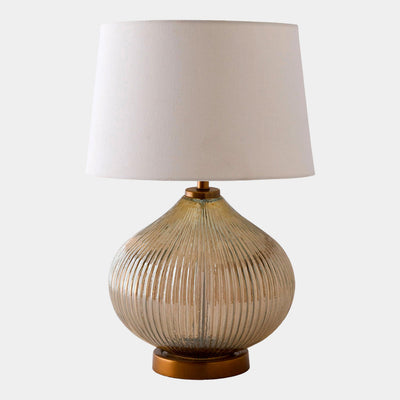 Global Views Ribbed Glass Table Lamp