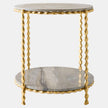 Global Views Pinkered Side Table