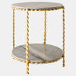 Global Views Pinkered Side Table