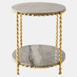 Global Views Pinkered Side Table