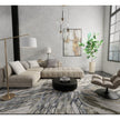Feizy Skyview 39Q8F Modern Abstract Rug in Gray/Green/Ivory