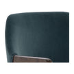 Sunpan Milton Dining Armchair - Smoke Acacia - Meg Dusty Teal
