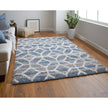 Feizy Mynka 39ICF Transitional Diamond in Blue/Ivory