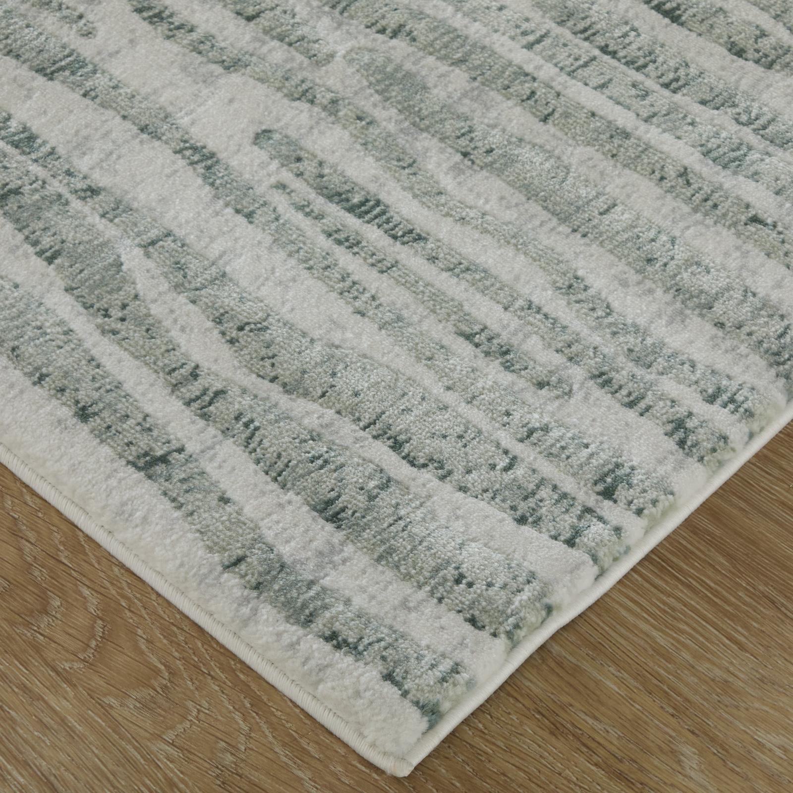 Feizy Atwell 3218F Transitional Abstract Rug in Gray/Green/Ivory