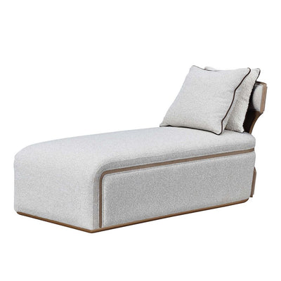 Michael Amini West Kensington Chaise - Buff/Seal Salt Caramel