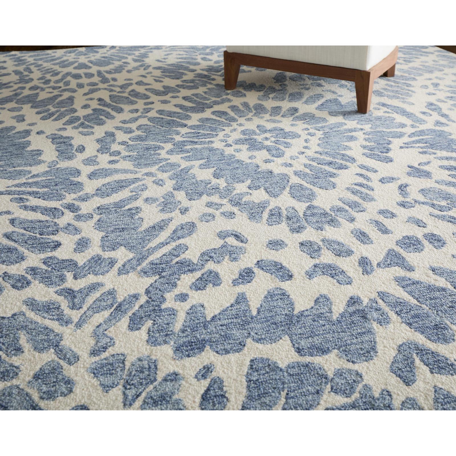 Feizy Wallace 8A39F Modern Abstract Rug in Blue/Ivory