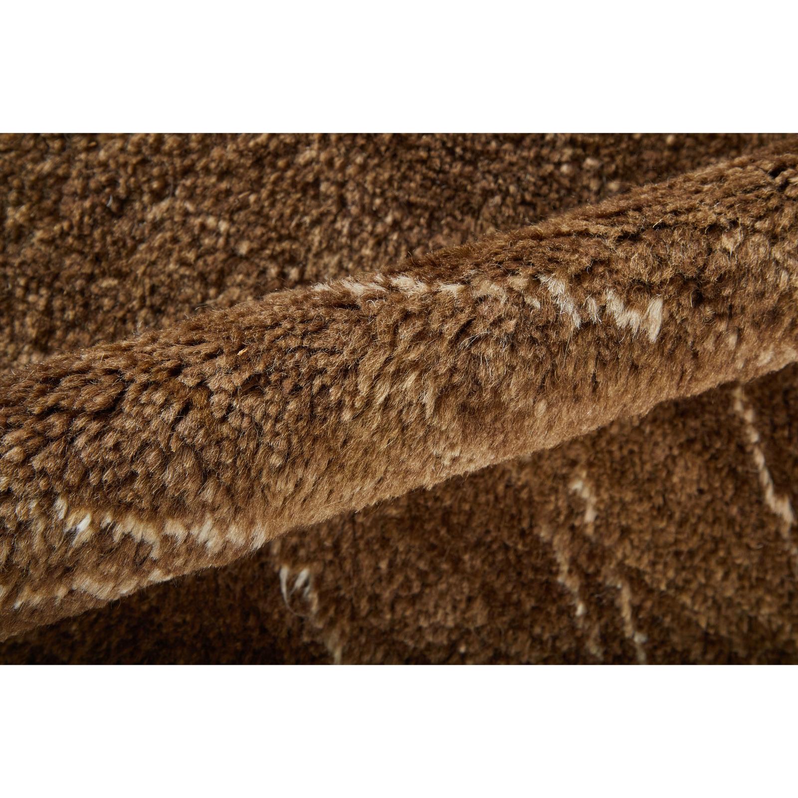 Feizy Agape 69HAF Modern Abstract Rug in Brown/Ivory