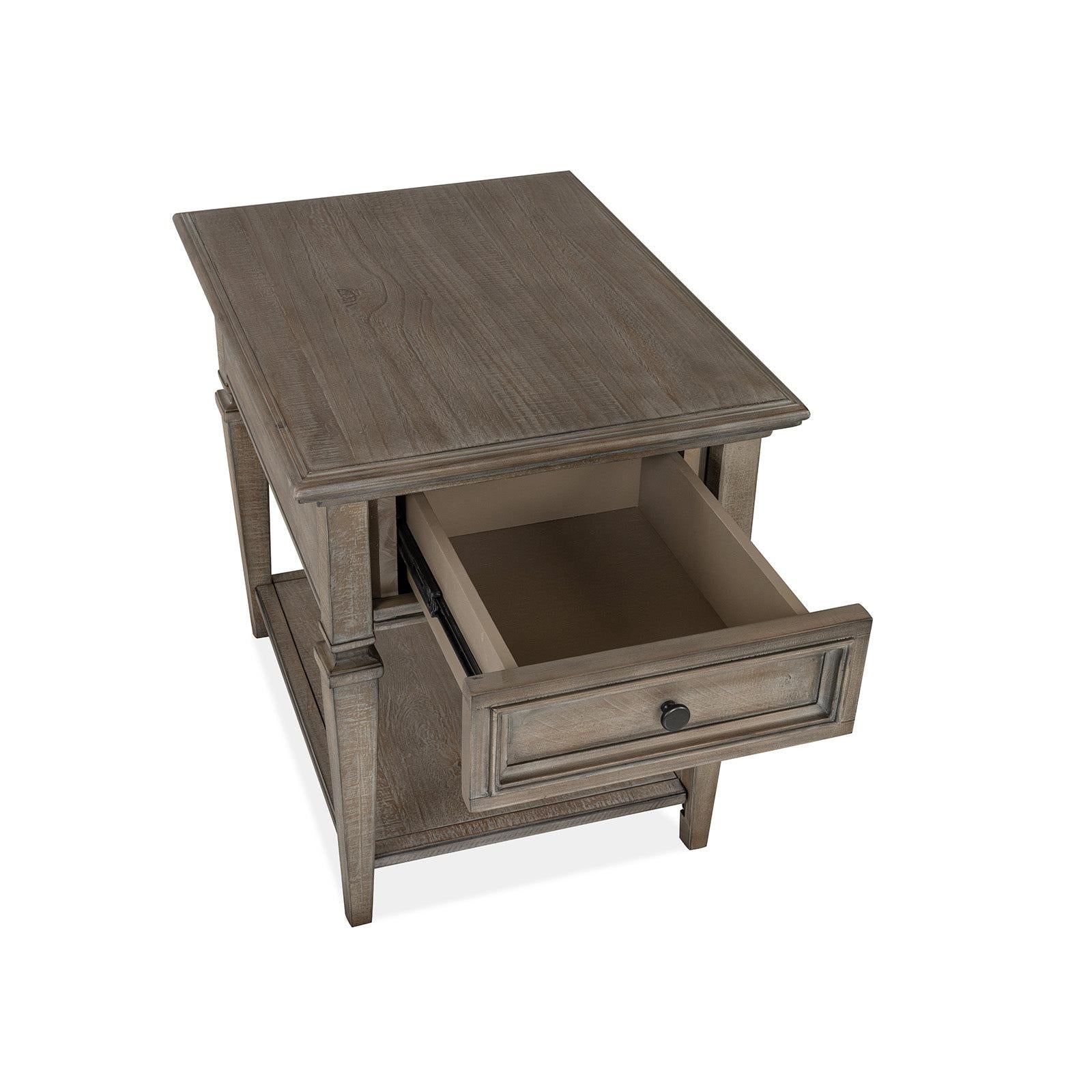 Magnussen Home Lancaster Dovetail Grey End Table