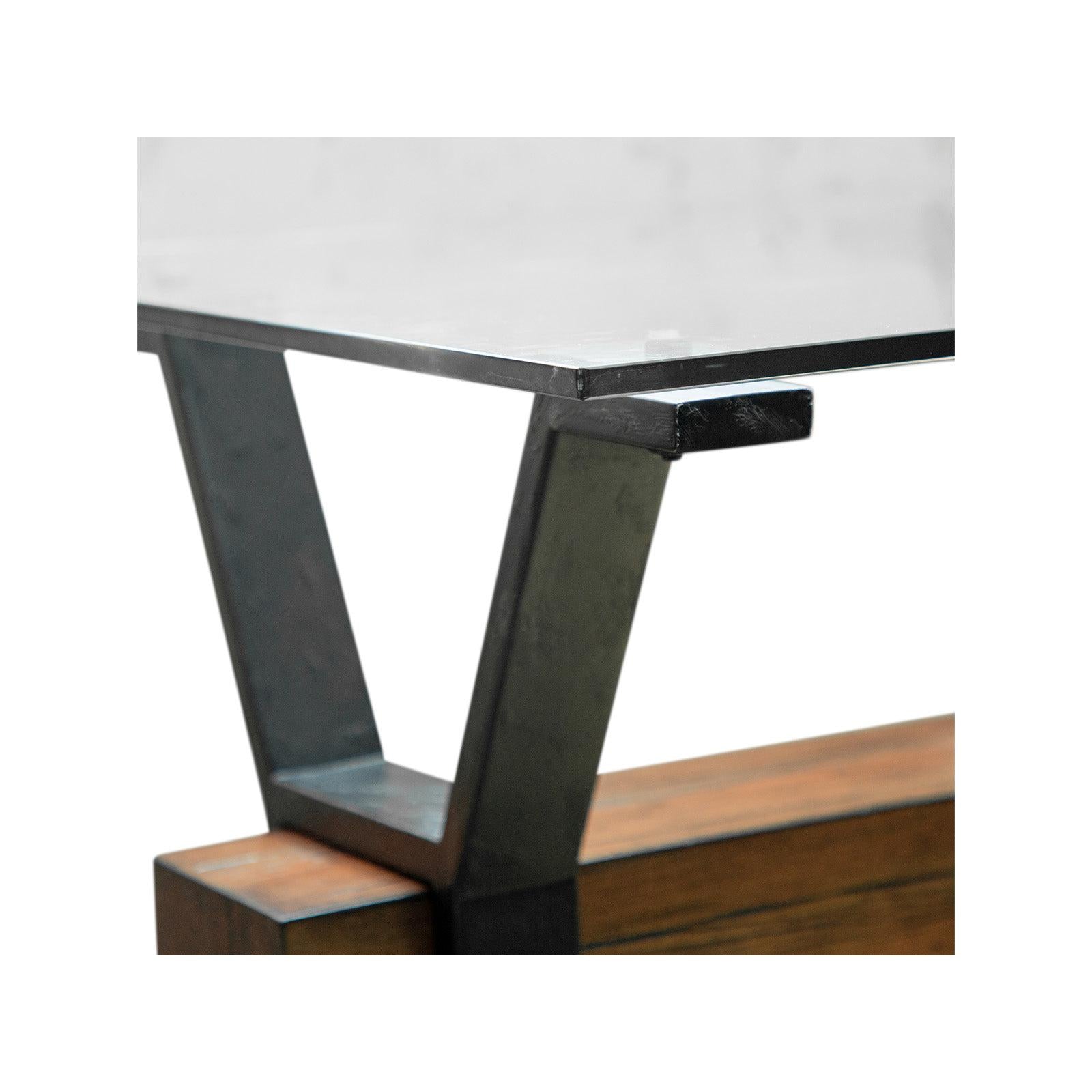 Magnussen Home Sawyer Toasted Nutmeg And Smoked Iron Rectangular End Table