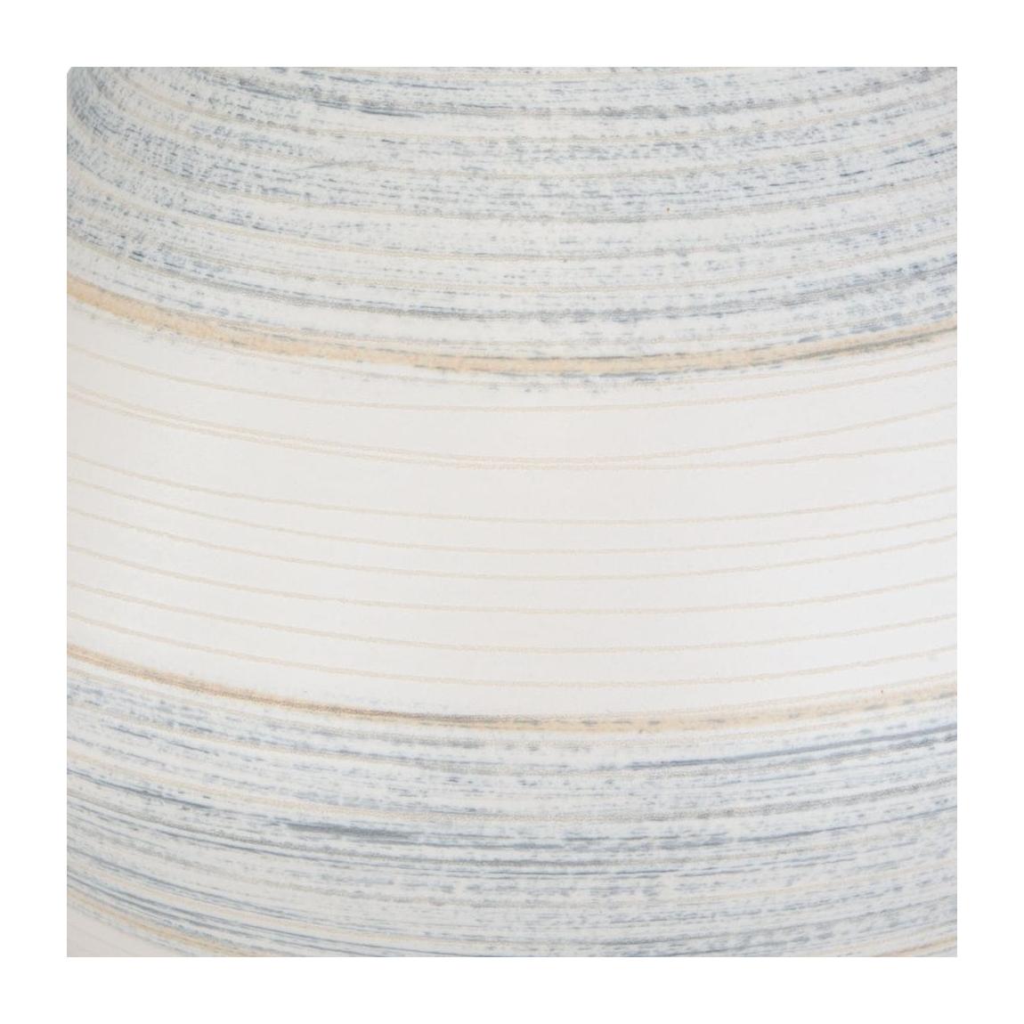 Uttermost Potter Striped Ivory Blue Table Lamp