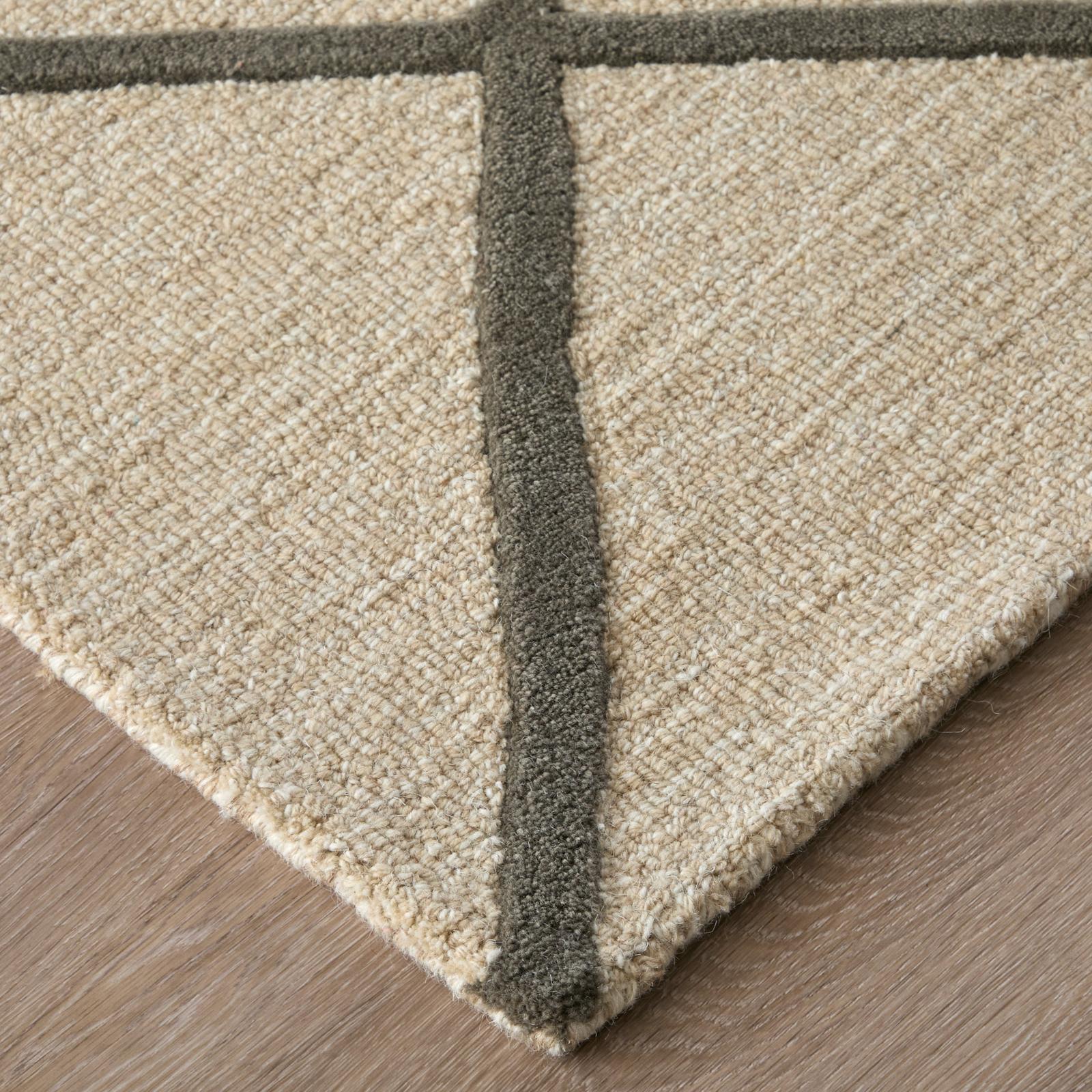 Feizy Kimball 8A36F Transitional Trellis & Lattice Rug in Ivory/Gray/Tan
