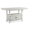 Magnussen Home Heron Cove Chalk White And Dovetail Grey Extendable Counter Height Dining Table