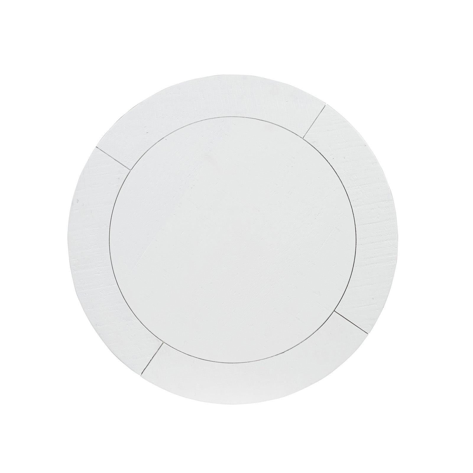 Magnussen Home Heron Cove Chalk White Round Accent End Table