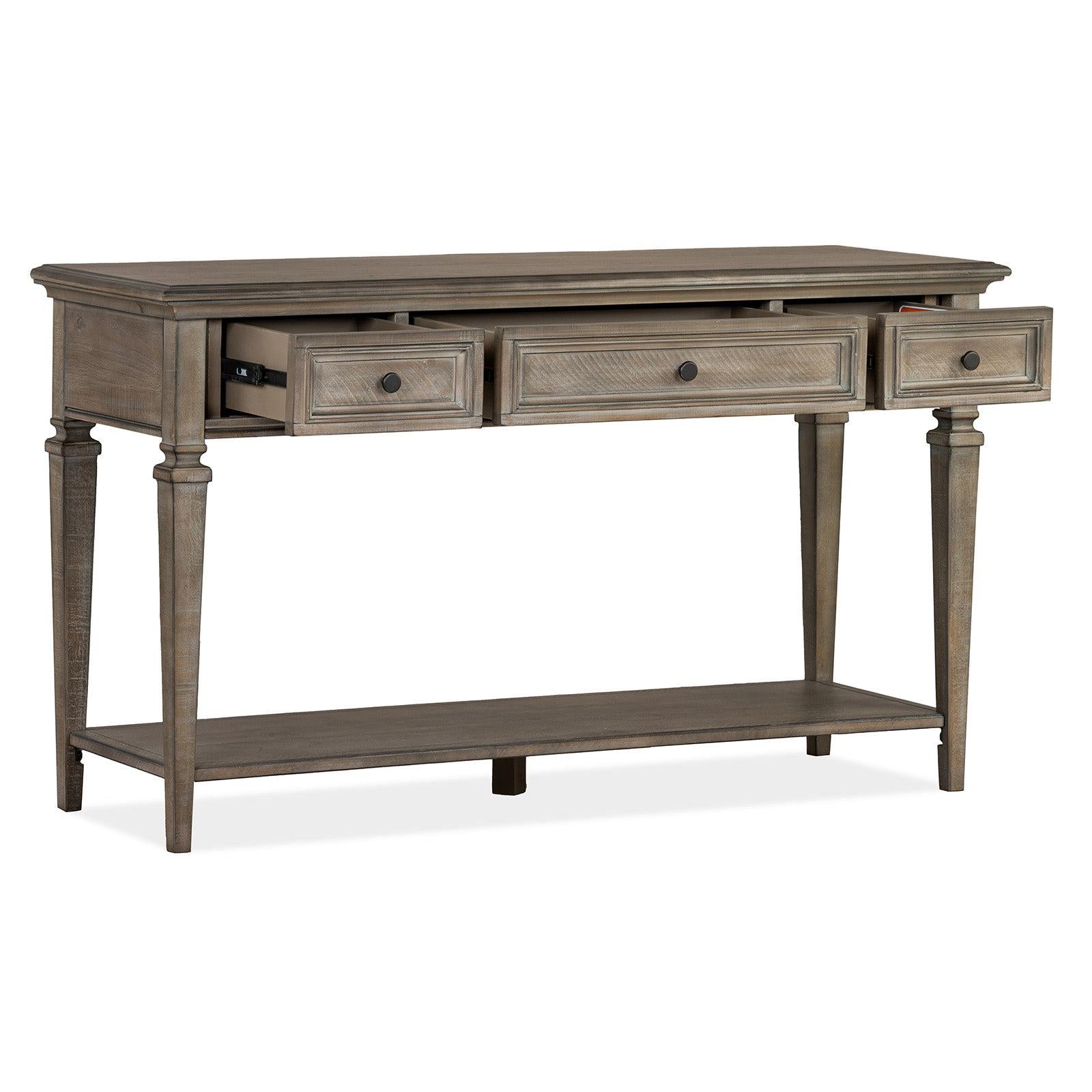 Magnussen Home Lancaster Dovetail Grey Rectangular Sofa Table