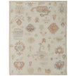 Feizy Grafton 69FLF Transitional Floral & Botanical Rug in Ivory/Orange/Gray