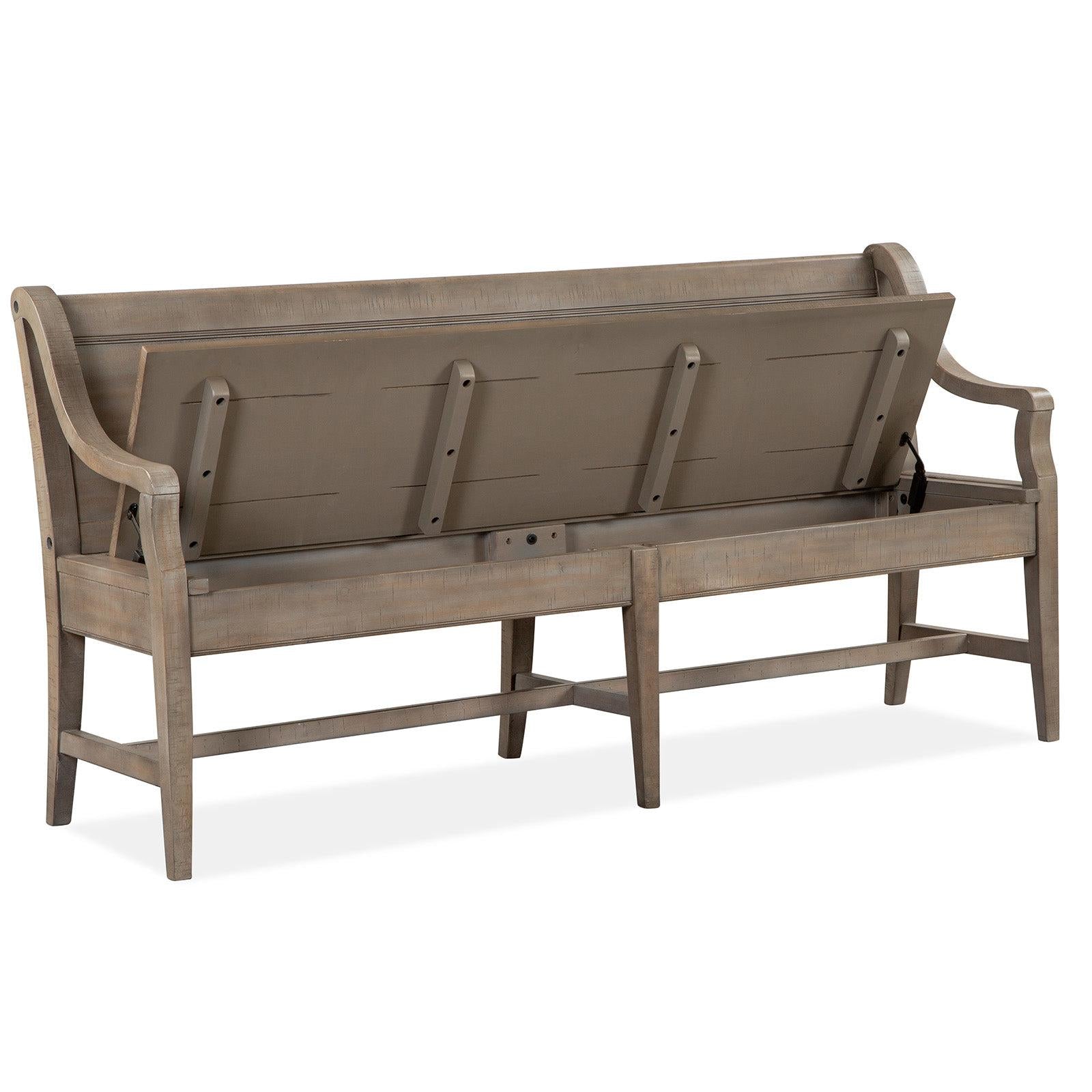 Magnussen Home Paxton Place Dovetail Grey Bench With Back