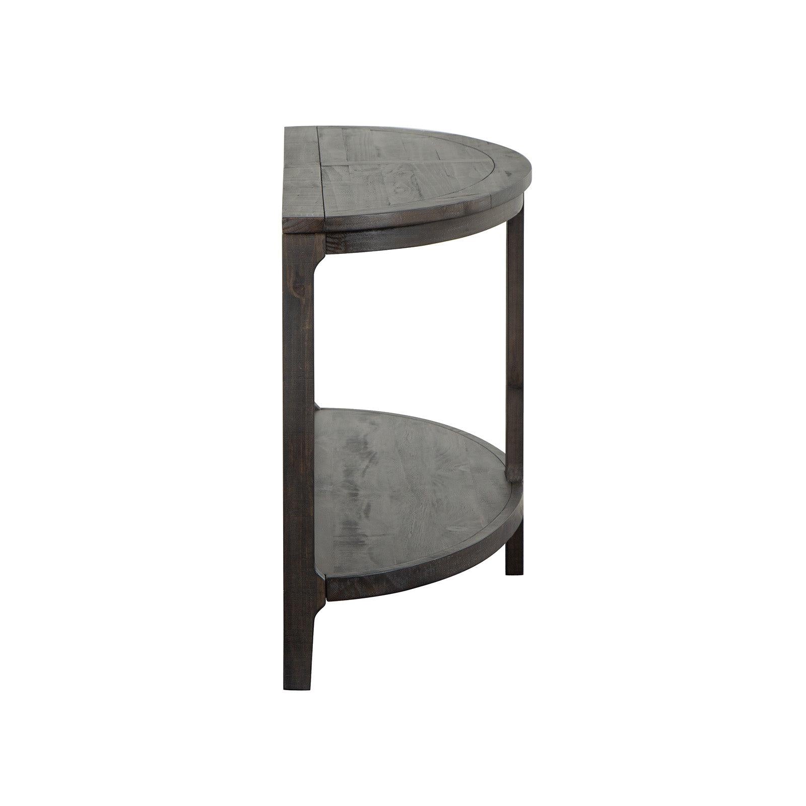 Magnussen Home Boswell Peppercorn Demilune Sofa Table