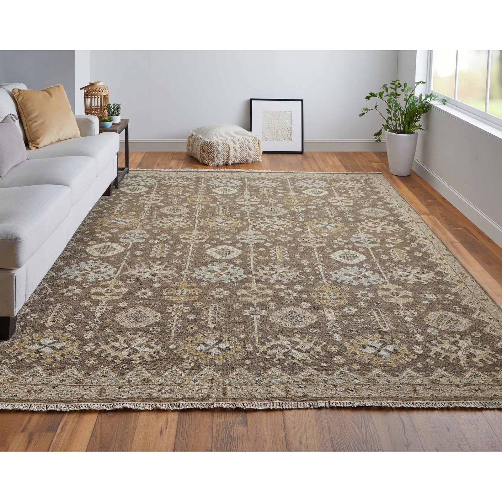 Feizy Corbitt 0610F Traditional Oriental in Brown/Ivory