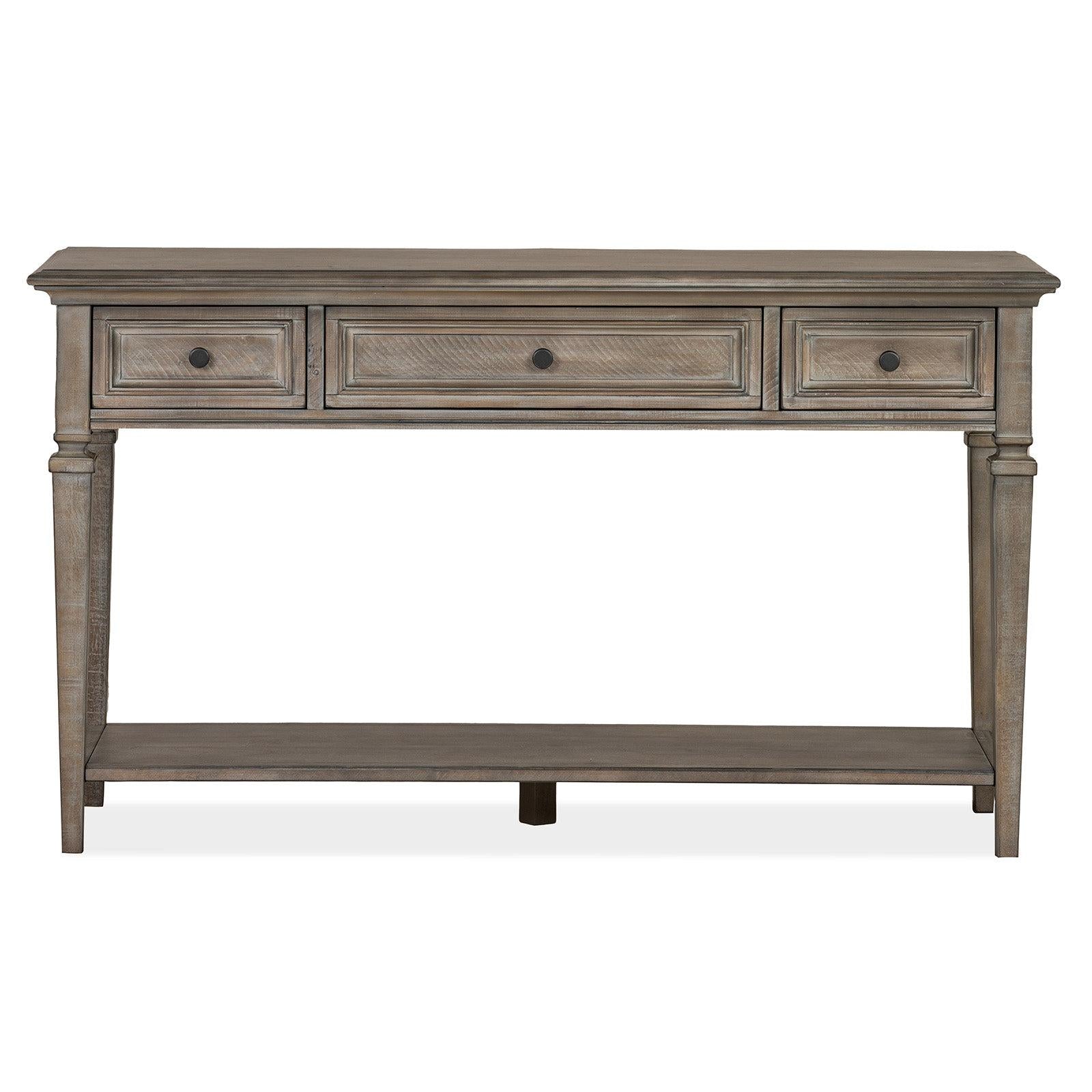 Magnussen Home Lancaster Dovetail Grey Rectangular Sofa Table