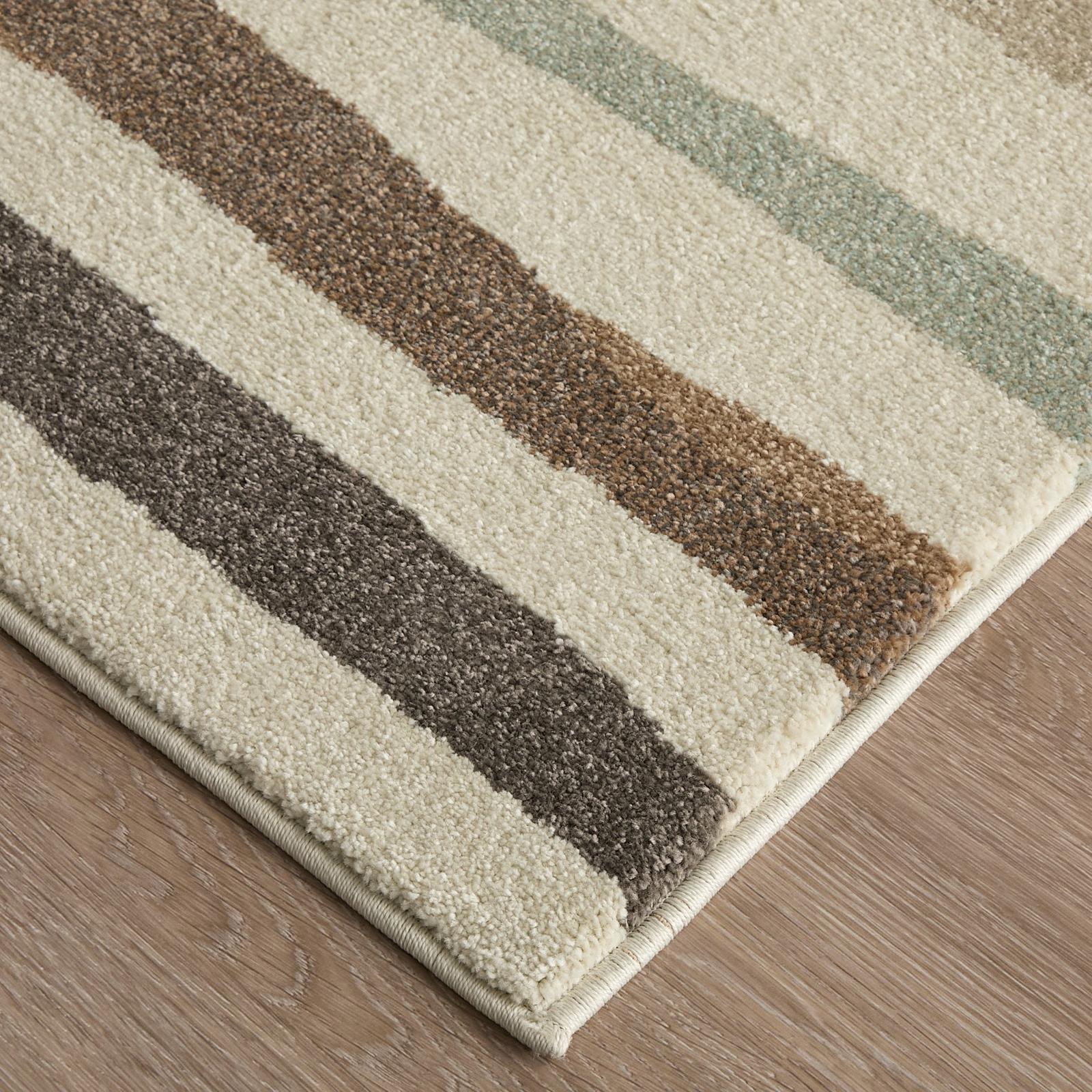Feizy Eden 39QXF Modern Abstract Rug in Ivory/Brown/Blue
