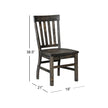 Magnussen Home Bellamy Peppercorn Side Chair Set of 2