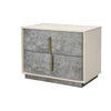 Michael Amini Pavira 2-Drawer Nightstand - Stone