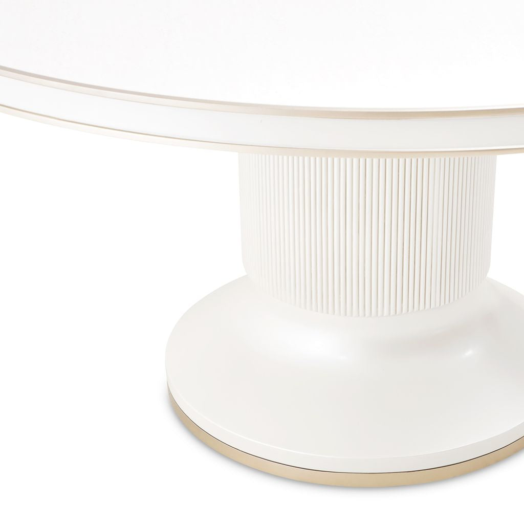 Michael Amini La Marisia Round Dining Table - Creamy Pearl