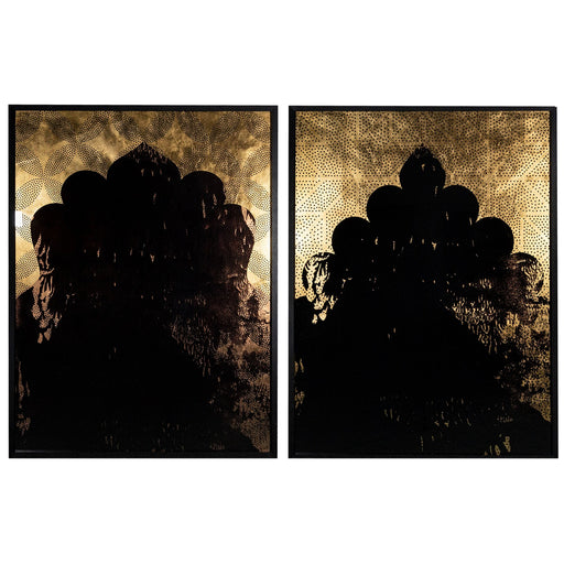 Sunpan Exotic Nights Black Frame - Set of 2