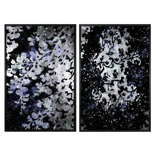 Sunpan Floral Fantasy Charcoal Frame - Set of 2