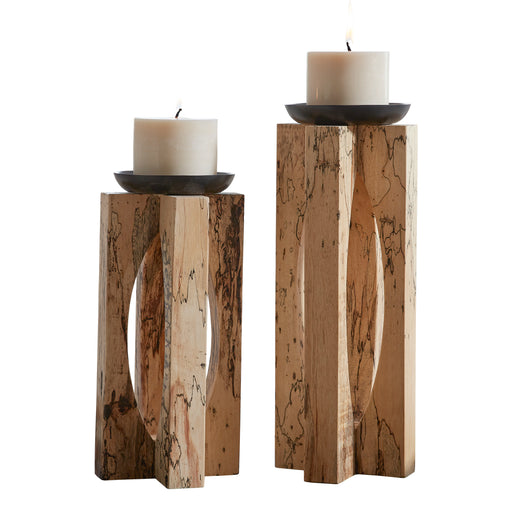 Uttermost Ilva Wood Candleholders - Set of 2