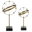 Uttermost Realm Spherical Brass Sculptures - Set of 2