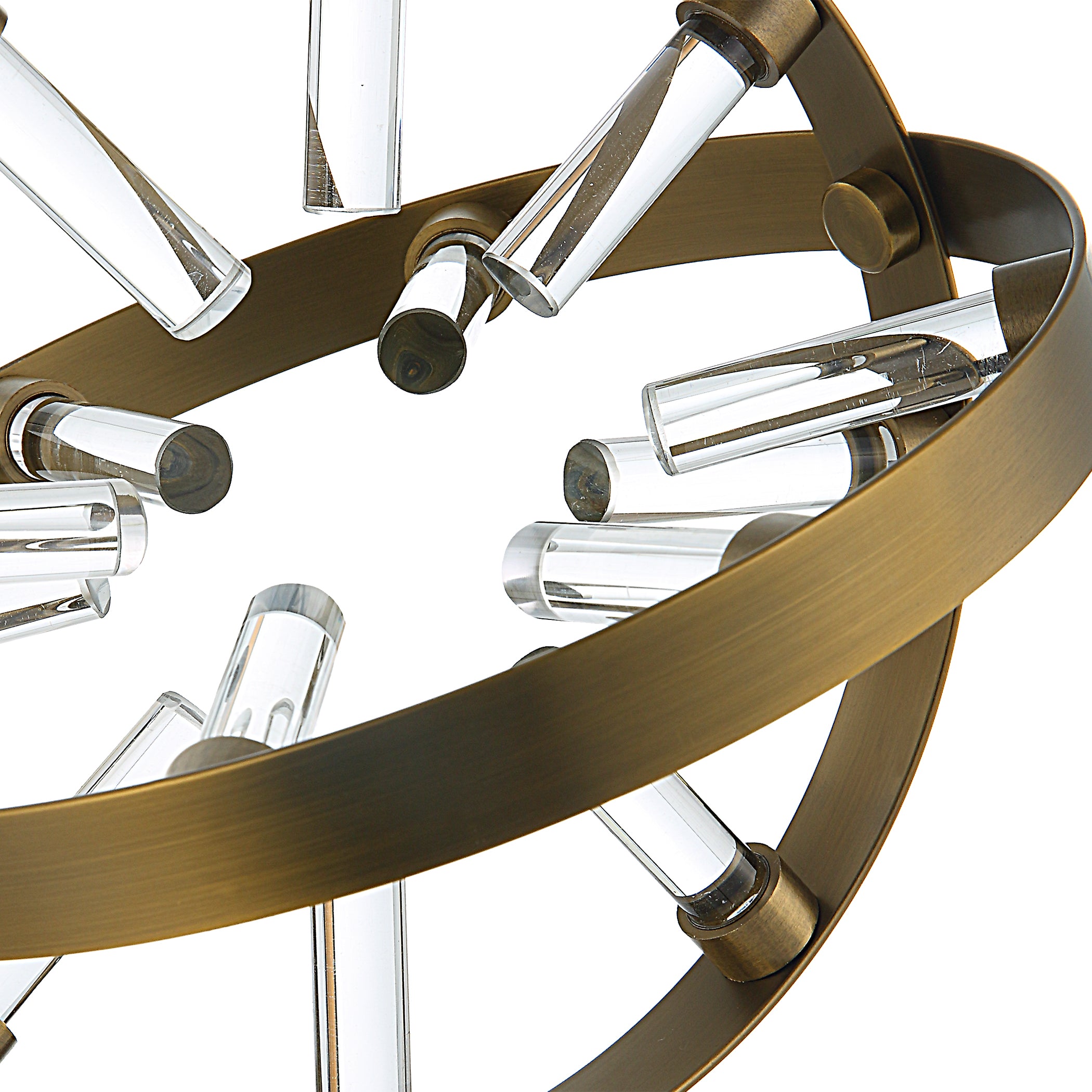 Uttermost Realm Spherical Brass Sculptures - Set of 2