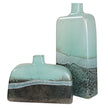 Uttermost Fuze Aqua & Bronze Vases - Set of 2